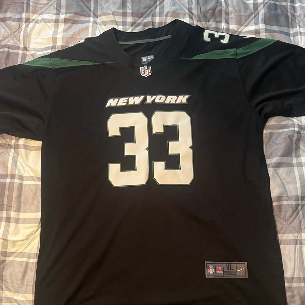 Nike Black and Green New York Jets Men's Jersey - Jamal Adams